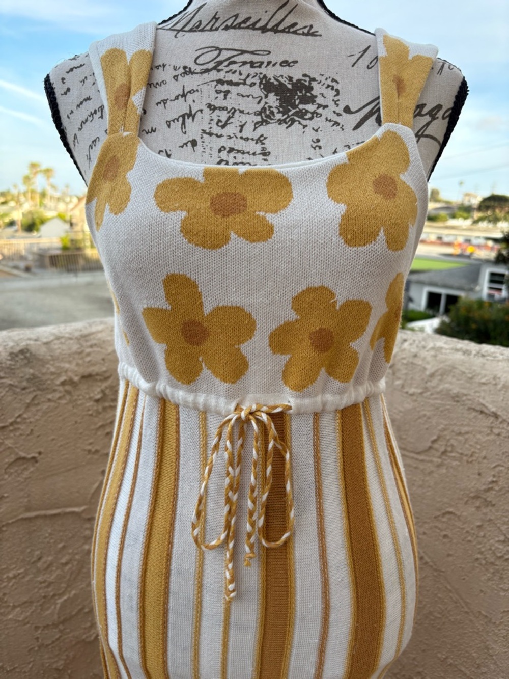 Hayley Menzies Sunray jacquard-knit linen-blend midi sundress size S small - Picture 10 of 16